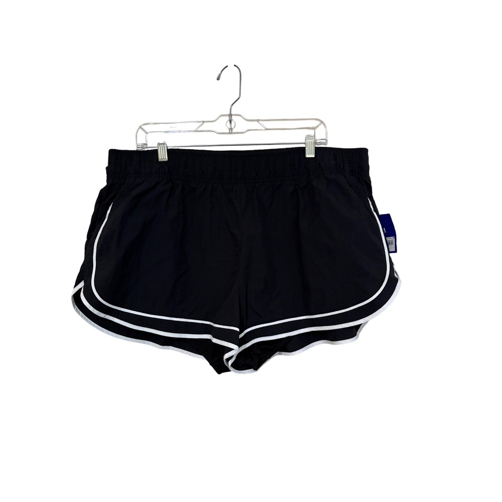 JoyLab Womens Black Onyx Athletic Shorts XXL Built-In Briefs NWT‎